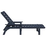 vidaXL Chaises Longues 2 Pièces Bleu Marine 162x53x98 5 cm HDPE