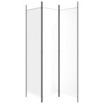 vidaXL Cloison de séparation 3 panneaux Blanc 150x200 cm Tissu