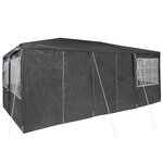 vidaXL Tente de Fête avec 10 Parois Latérales Anthracite 6x4 m PE