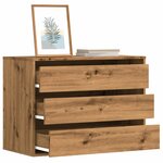 vidaXL Commode d'angle chêne artisanal 80x41x58 cm bois d'ingénierie
