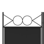 vidaXL Cloison de séparation 3 panneaux Noir 120x200 cm Tissu