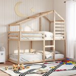 vidaXL Lit superposé sans matelas 90x200 cm bois de pin massif