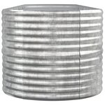 vidaXL Lit surélevé de jardin Acier enduit de poudre Argenté