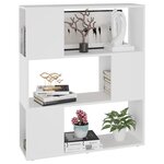 vidaXL Bibliothèque/Séparateur de pièce Blanc 80x24x94 cm Aggloméré