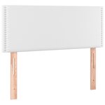 vidaXL Sommier à lattes de lit avec matelas Blanc 120x200cm Similicuir