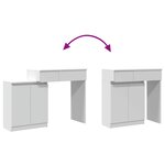 vidaXL Coiffeuse avec LED blanc 115x37x110 5 cm