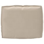 vidaXL Set de coussins de palette 2 pièces taupe en tissu oxford