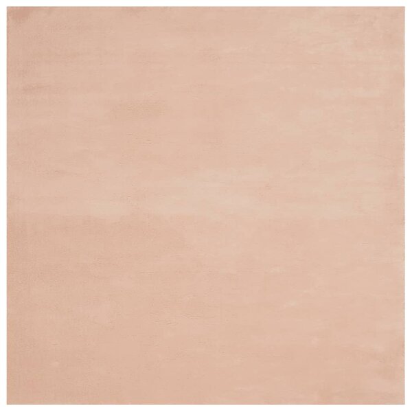 vidaXL Tapis HUARTE à poils courts doux lavable rouge clair 120x120 cm