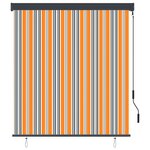 vidaXL Store roulant d'extérieur 140x250 cm Jaune et bleu
