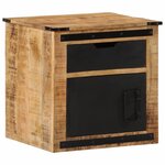 vidaXL Table de chevet 45x40x45 cm bois de manguier massif