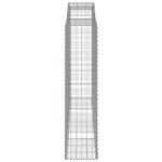 vidaXL Paniers à gabions arqués 5 Pièces 300x50x200/220 cm fer galvanisé