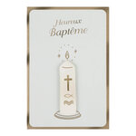 Carte Baptême Bougie - Draeger paris