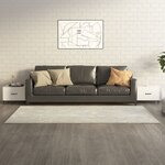vidaXL Tables basses avec pieds métal 2 Pièces Blanc brillant 50x50x40 cm