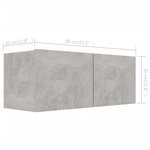 vidaXL Ensemble de meubles TV 6 Pièces Gris béton Bois d'ingénierie