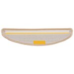 vidaXL Tapis d'escalier 15 Pièces crème 56x17x3 cm
