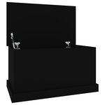 vidaXL Boîte de rangement noir 70x40x38 cm bois d'ingénierie