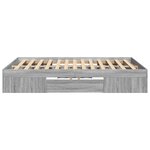 vidaXL Cadre de lit sonoma gris 135x190 cm bois d'ingénierie