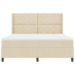 lit à ressorts vidaXL avec matelas et LED Crème 180x200 cm en tissu