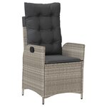 vidaXL Ensemble de jardin 9 pièces avec coussins Gris clair Poly Rattan