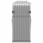 vidaXL Porte-bûches gris clair 300x45x100 cm acier galvanisé