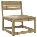vidaXL Salon de jardin 7 Pièces bois de pin imprégné