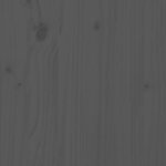 vidaXL Cadre de lit Gris Bois massif 200x200 cm