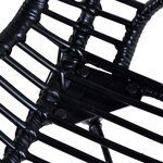 vidaXL Chaises à manger lot de 4 noir rotin naturel