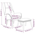 vidaXL Chaise de relaxation avec repose-pied Bleu Tissu