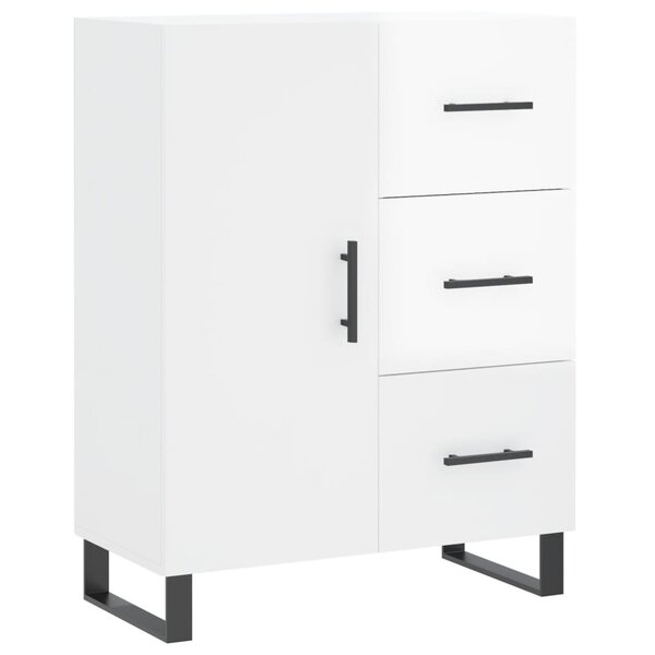 vidaXL Buffet Blanc brillant 69 5x34x90 cm Bois d'ingénierie