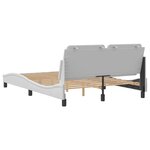 vidaXL Cadre de lit sans matelas blanc 140x190 cm similicuir