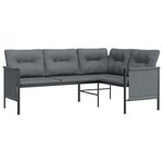 Salon de jardin meuble d'extérieur ensemble de mobilier 2 pièces anthracite acier 02_0015879