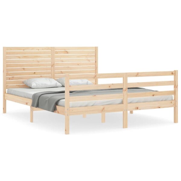 vidaXL Cadre de lit sans matelas 160x200 cm bois massif