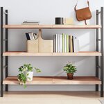 vidaXL Étagère murale 140x50x(2-4) cm bois de chêne massif non traité