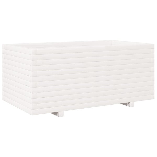 vidaXL Jardinière blanc 110x60x49 5 cm bois de pin massif
