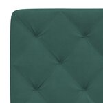 vidaXL Cadre de lit avec lumières LED vert foncé 140x200 cm velours