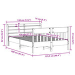 vidaXL Cadre de lit sans matelas 120x190 cm bois de pin massif
