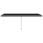 vidaXL Auvent manuel rétractable avec LED 600x300 cm Anthracite