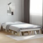 vidaXL Cadre de lit sans matelas chêne sonoma 120x200 cm