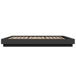 vidaXL Cadre de lit avec lumières LED noir 150x200cm bois d'ingénierie