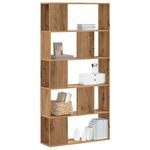 vidaXL Bibliothèque 5 niveaux chêne artisanal bois ingénierie