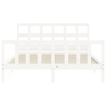 vidaXL Cadre de lit sans matelas blanc 160x200 cm bois de pin massif