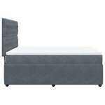 vidaXL Sommier à lattes de lit et matelas Gris foncé 160x200cm Velours