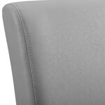 Kit de 2 chaises rembourrées avec pieds en bois massif housse en synthétique 90 cm gris et noir 03_0002360