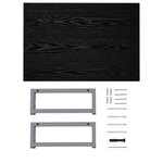 vidaXL Meuble de salle de bain Noir 60x40x16 3 cm