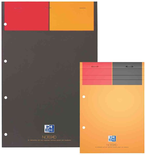 bloc-notes international 'NOTEPAD', A4+, quadrillé, 80F OXFORD