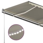 vidaXL Auvent manuel rétractable avec LED 450x300 cm Crème