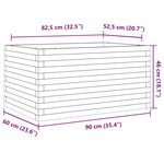vidaXL Jardinière 90x60x46 cm bois de pin massif