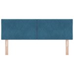 vidaXL Tête de lit Design en Blocs de Diamants Bleu Foncé 140 cm Velours