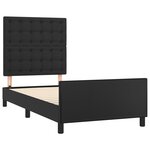 vidaXL Cadre de lit sans matelas noir 100x200 cm similicuir