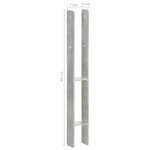 vidaXL Piquets de clôture 6 Pièces Argenté 7x6x60 cm Acier galvanisé